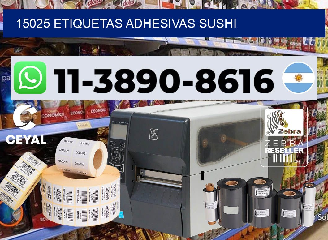 15025 etiquetas adhesivas sushi
