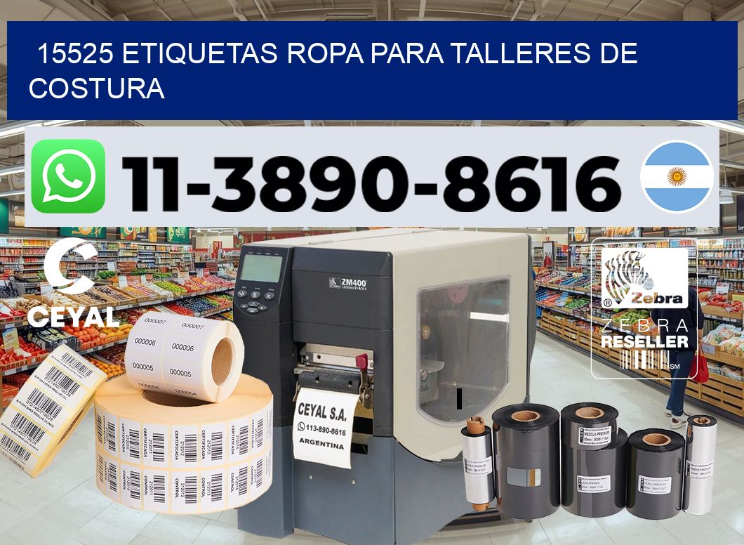 15525 Etiquetas ropa para talleres de costura