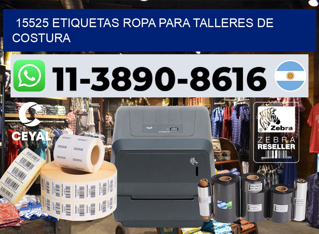 15525 Etiquetas ropa para talleres de costura