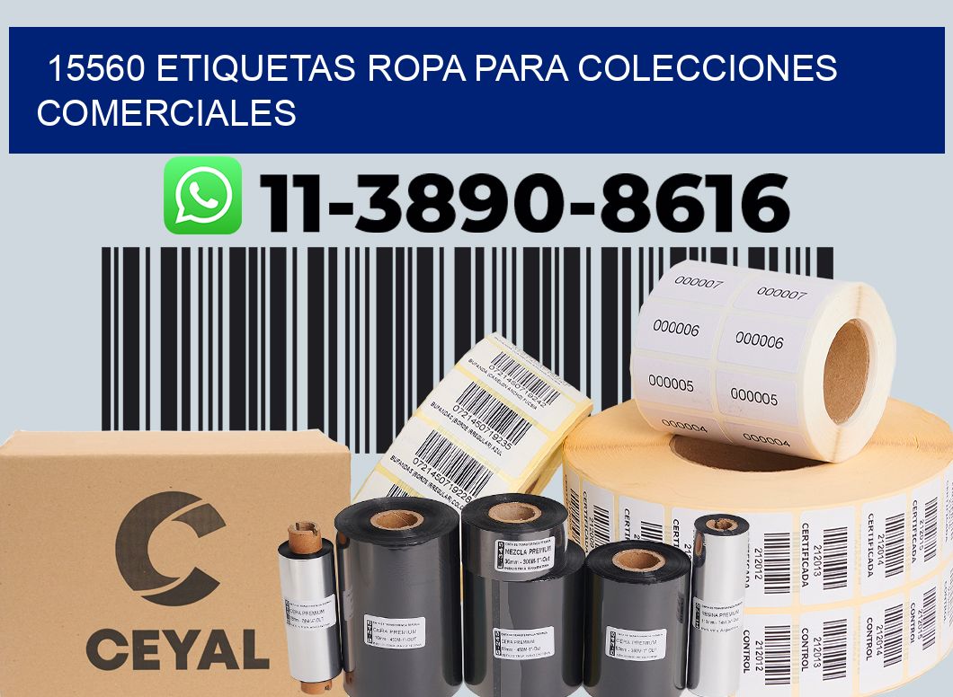 15560 Etiquetas ropa para colecciones comerciales