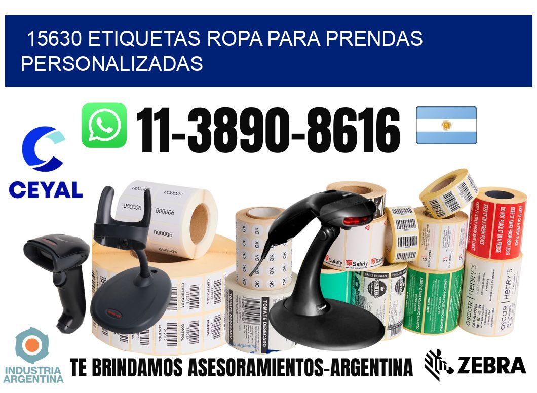 15630 Etiquetas ropa para prendas personalizadas
