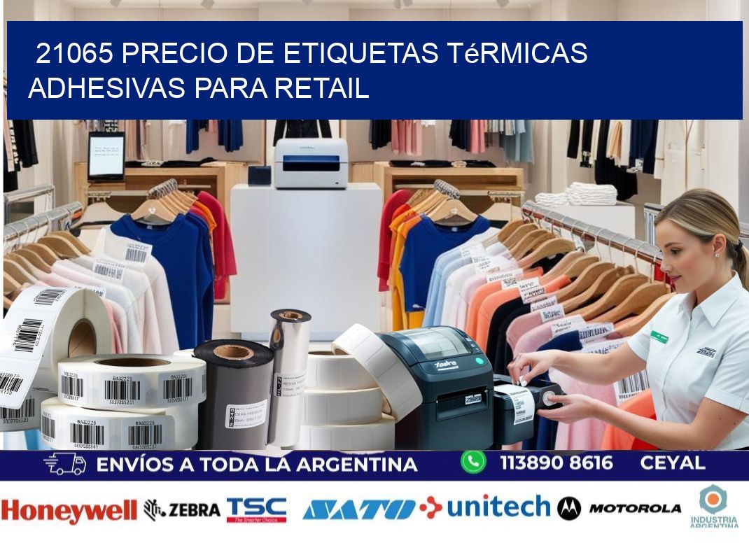 21065 precio de etiquetas térmicas adhesivas para retail