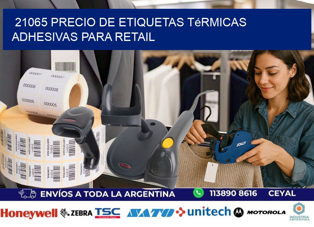 21065 precio de etiquetas térmicas adhesivas para retail