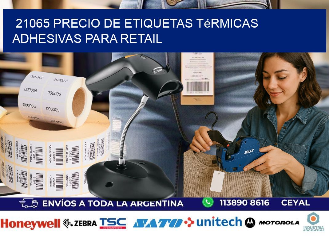 21065 precio de etiquetas térmicas adhesivas para retail