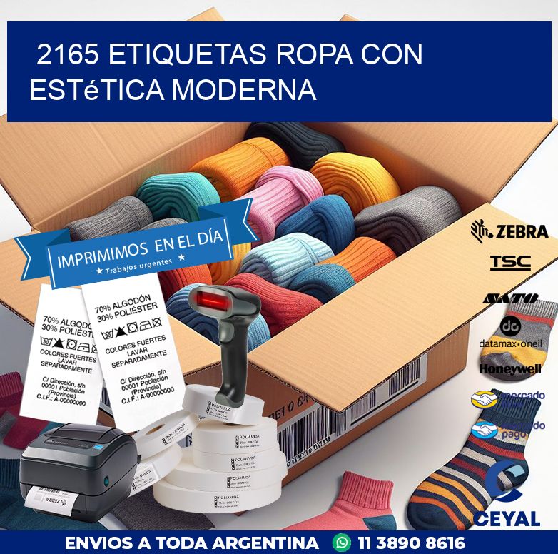 2165 Etiquetas ropa con estética moderna