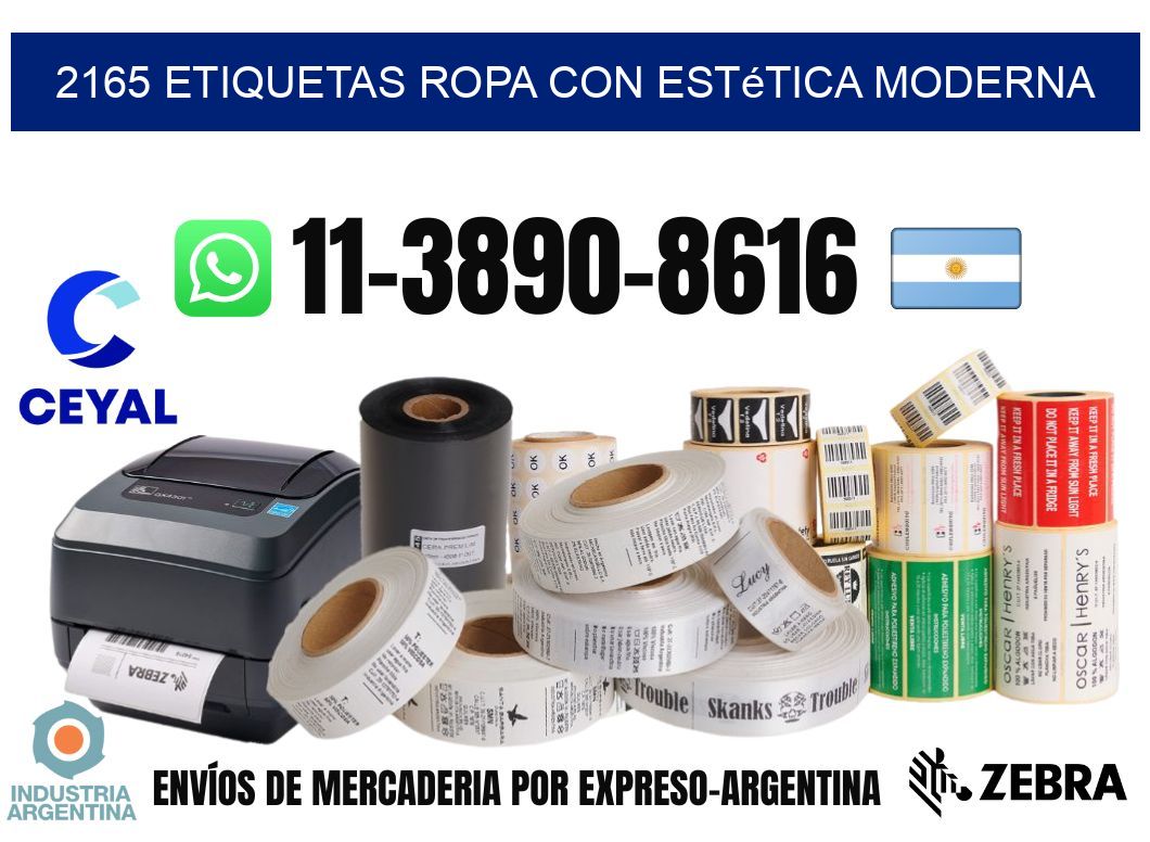 2165 Etiquetas ropa con estética moderna