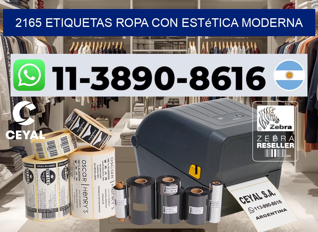 2165 Etiquetas ropa con estética moderna