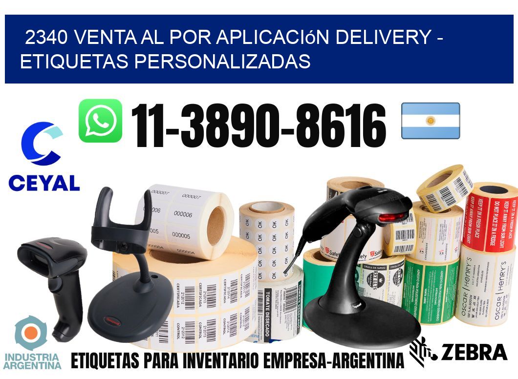 2340 Venta al Por Aplicación delivery - Etiquetas Personalizadas