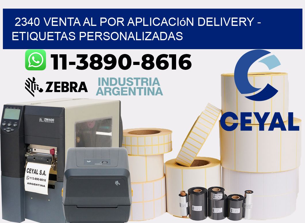 2340 Venta al Por Aplicación delivery - Etiquetas Personalizadas