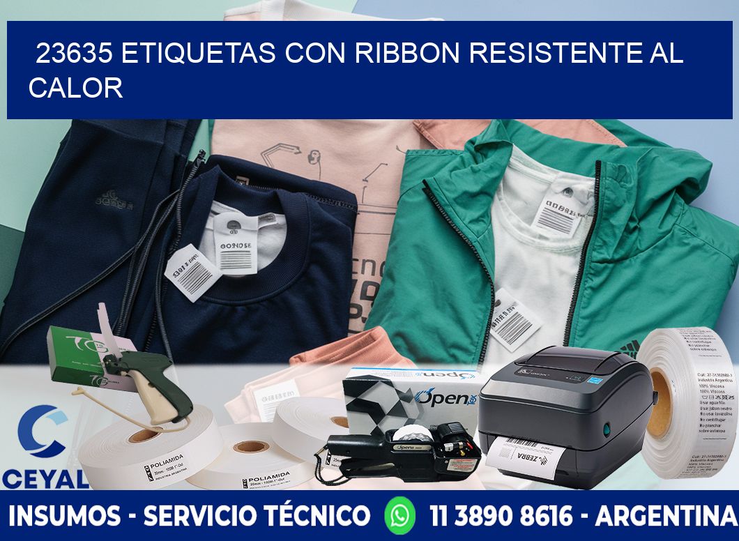 23635 etiquetas con ribbon resistente al calor