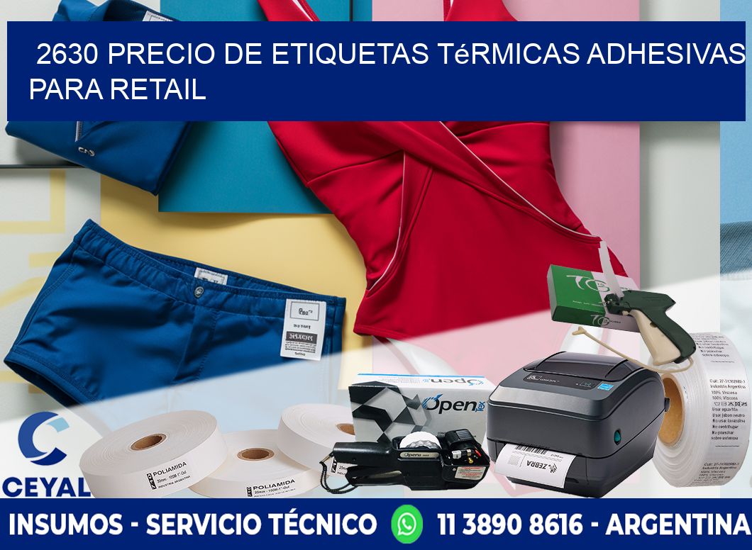 2630 precio de etiquetas térmicas adhesivas para retail