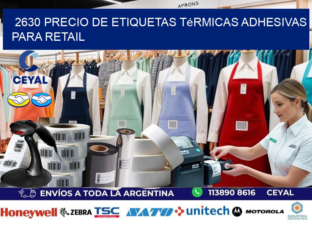 2630 precio de etiquetas térmicas adhesivas para retail