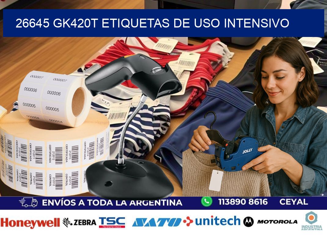 26645 gk420t etiquetas de uso intensivo