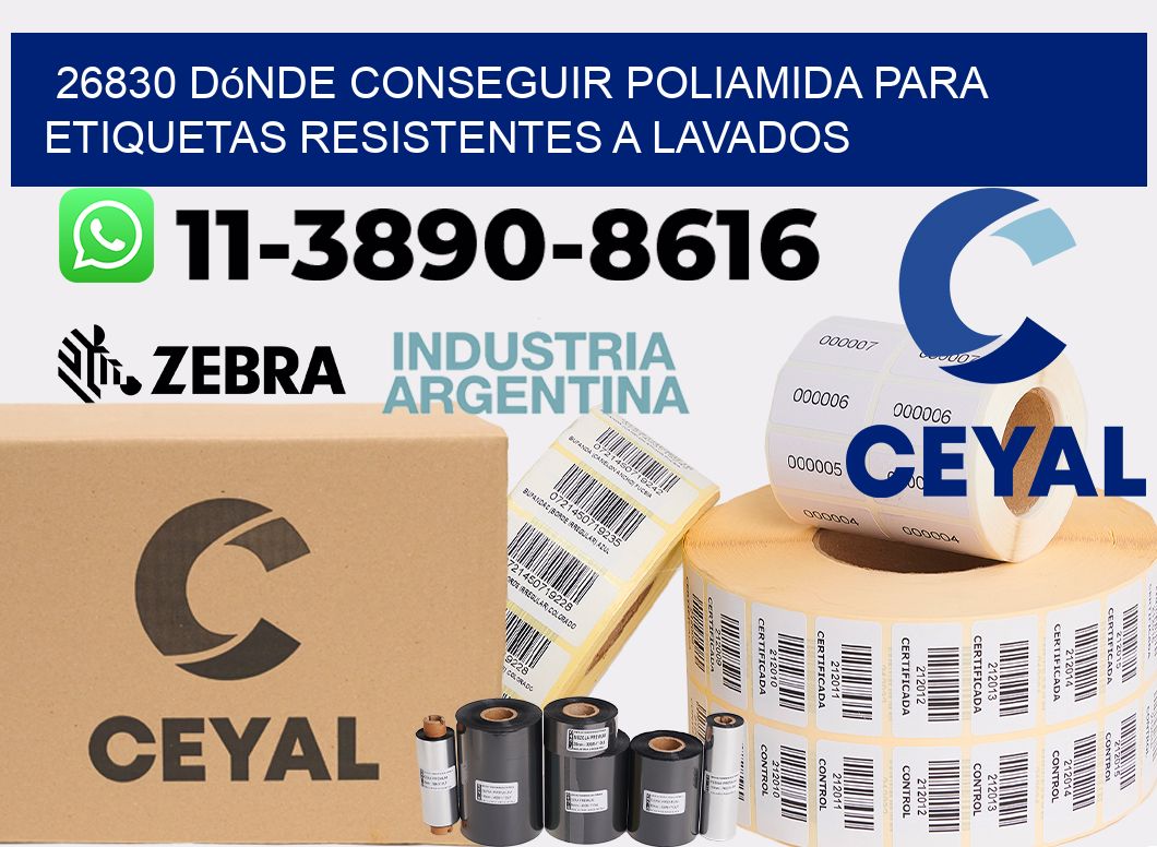 26830 dónde conseguir poliamida para etiquetas resistentes a lavados