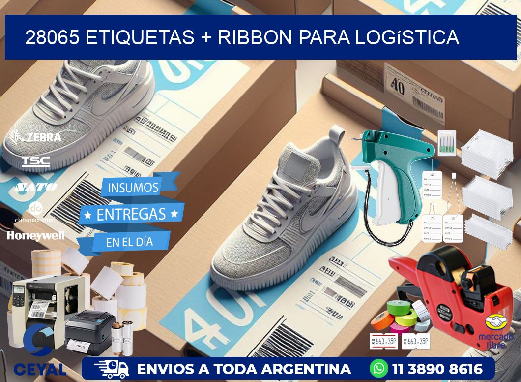28065 etiquetas + ribbon para logística