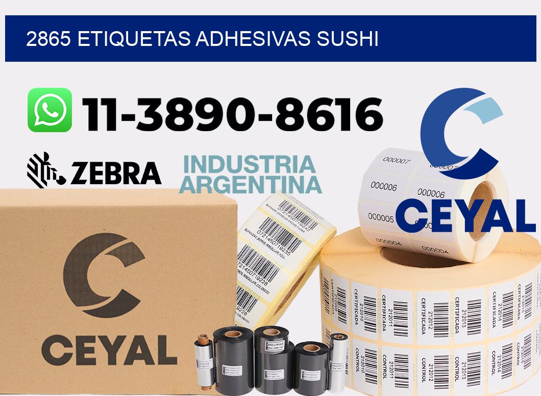 2865 etiquetas adhesivas sushi
