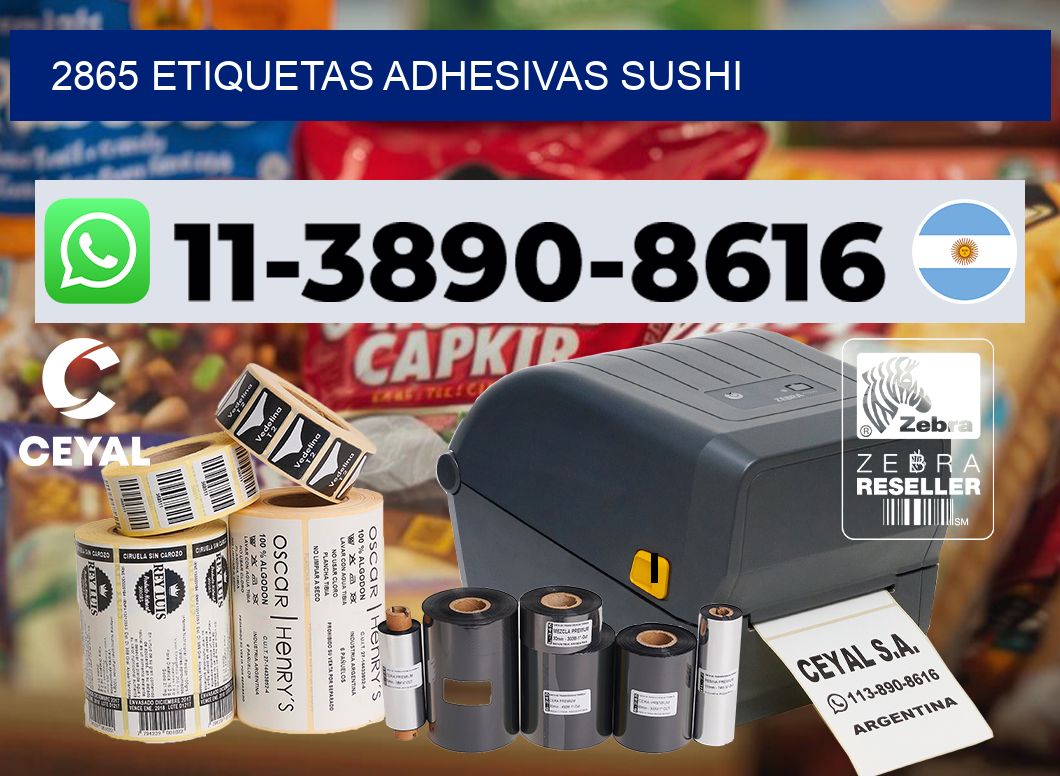 2865 etiquetas adhesivas sushi