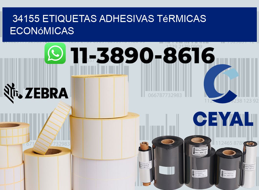 34155 etiquetas adhesivas térmicas económicas