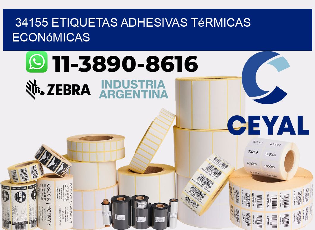 34155 etiquetas adhesivas térmicas económicas