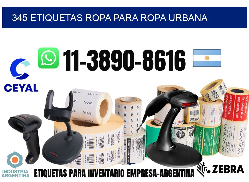 345 Etiquetas ropa para ropa urbana
