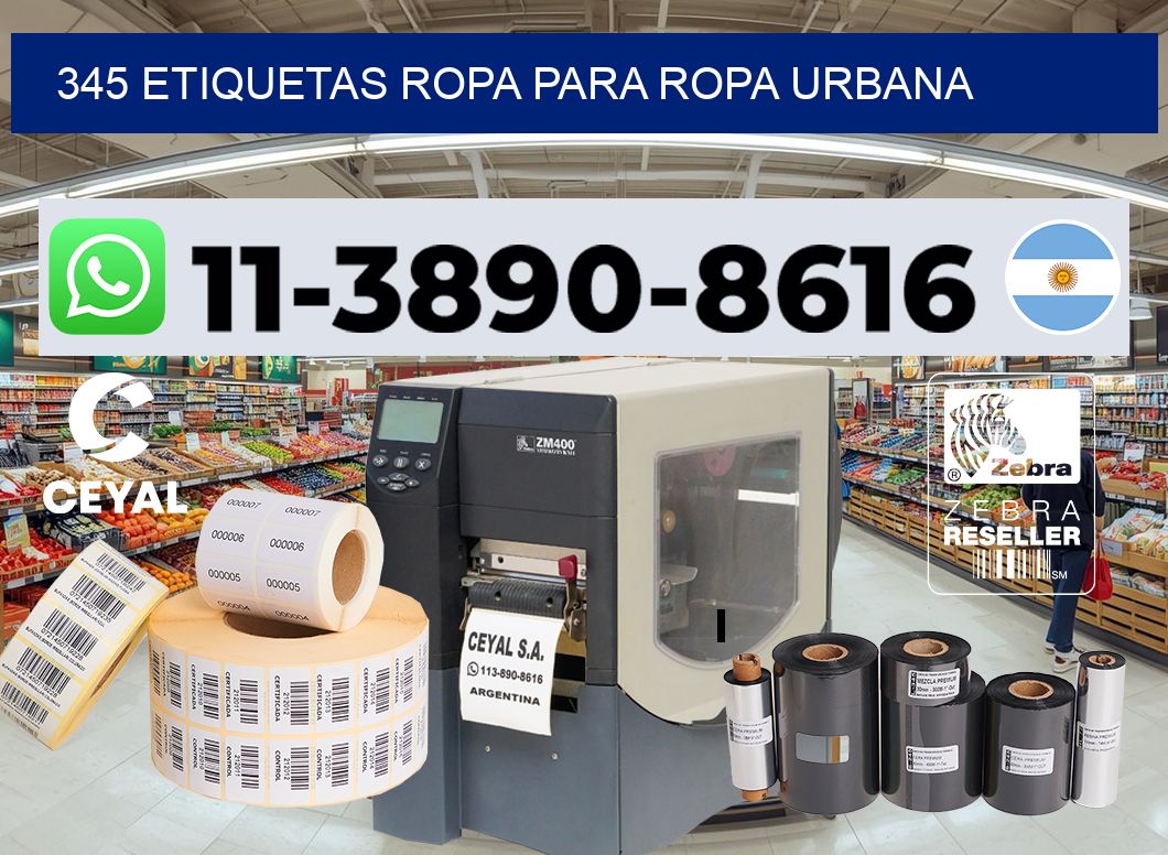 345 Etiquetas ropa para ropa urbana
