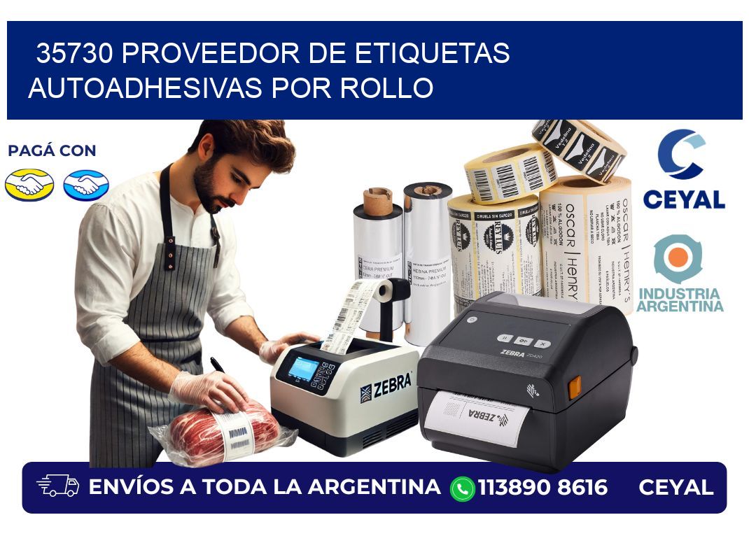 35730 proveedor de etiquetas autoadhesivas por rollo