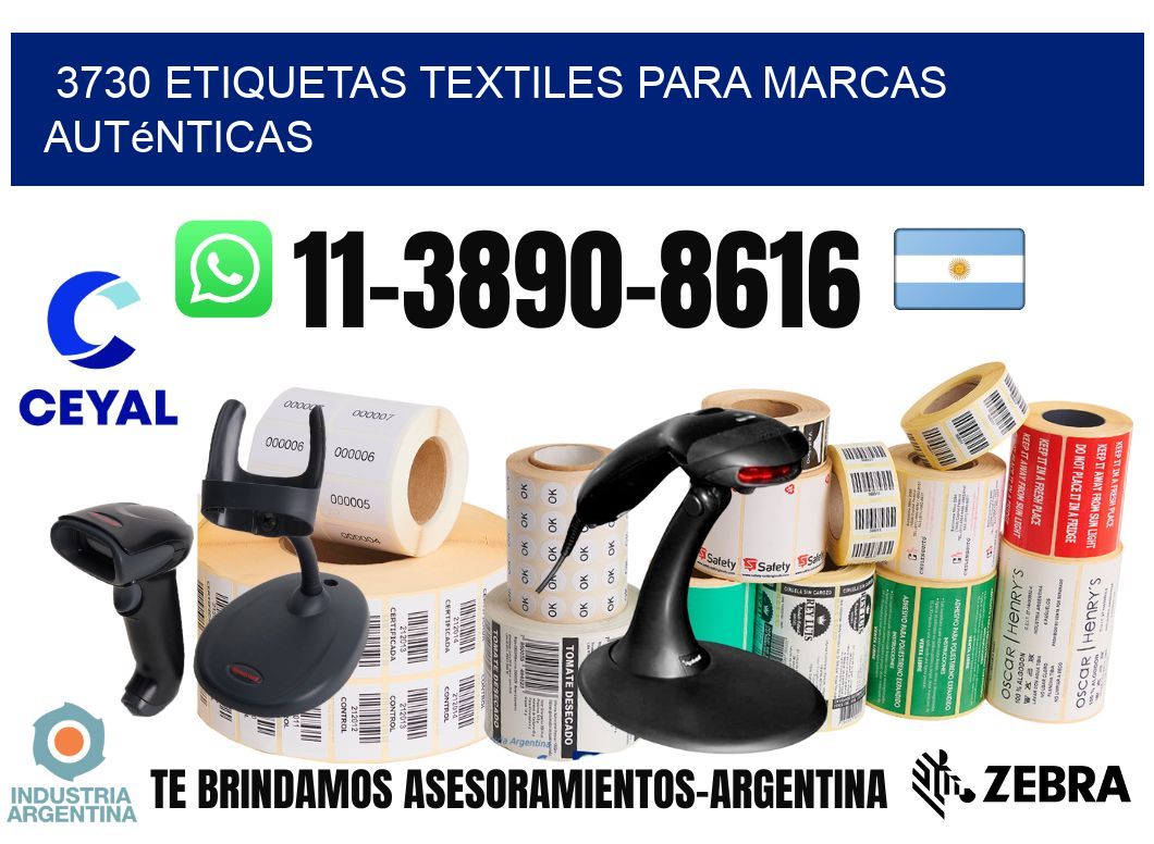 3730 Etiquetas textiles para marcas auténticas