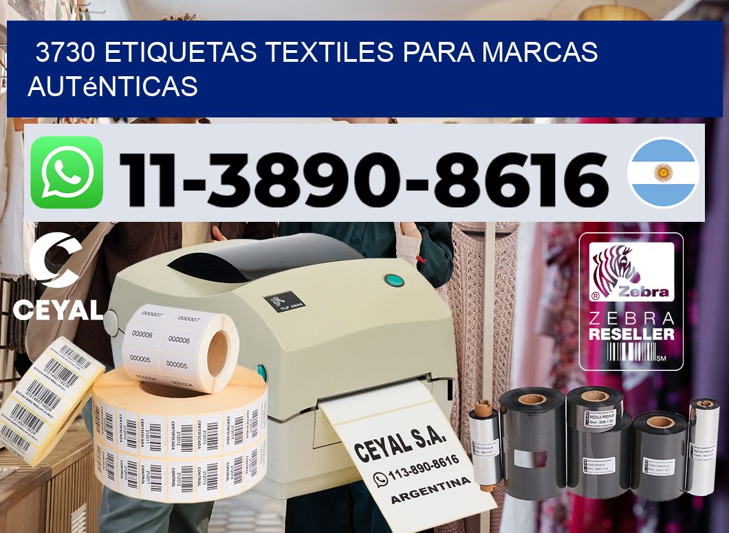 3730 Etiquetas textiles para marcas auténticas