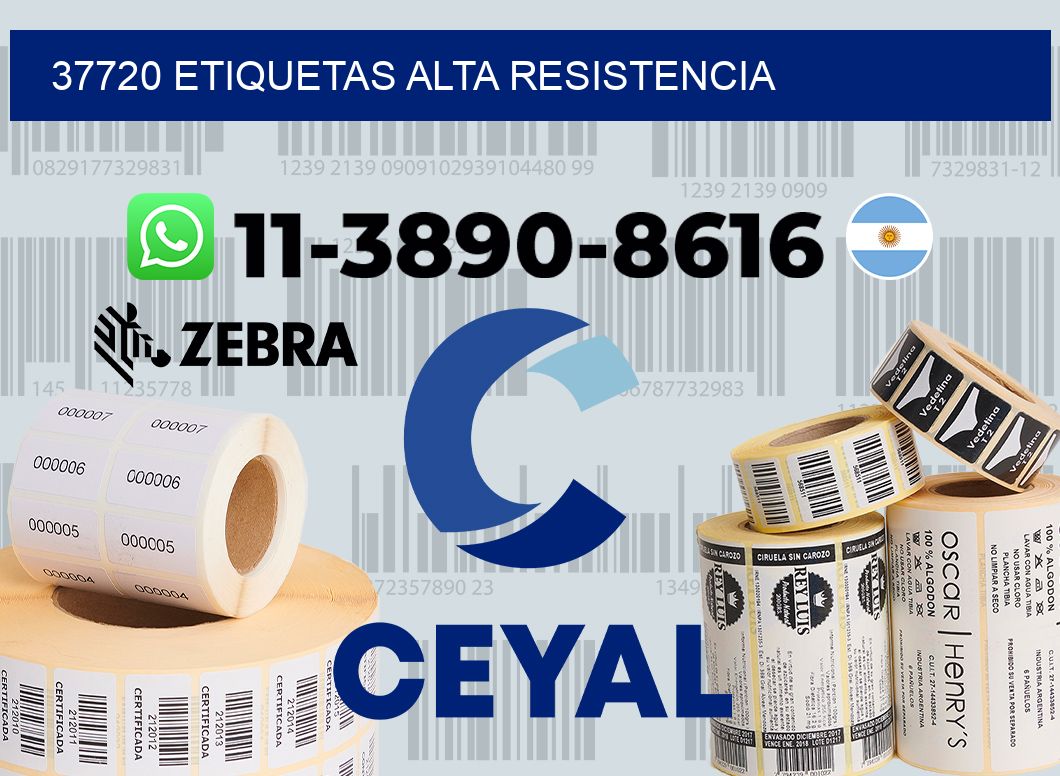 37720 etiquetas alta resistencia