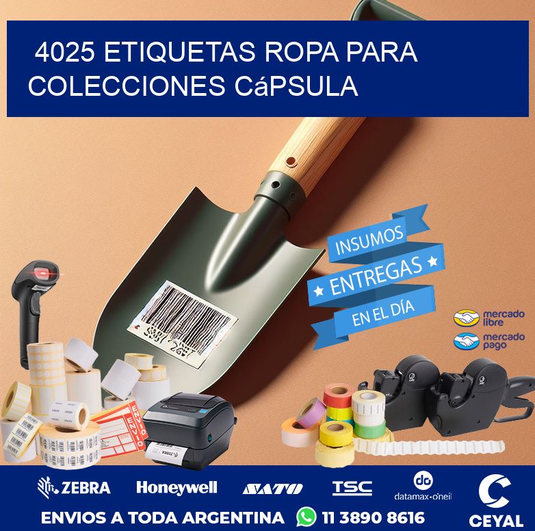 4025 Etiquetas ropa para colecciones cápsula