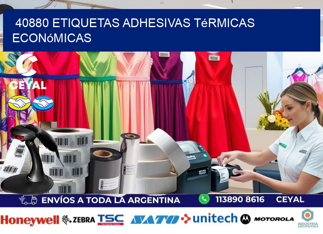 40880 etiquetas adhesivas térmicas económicas