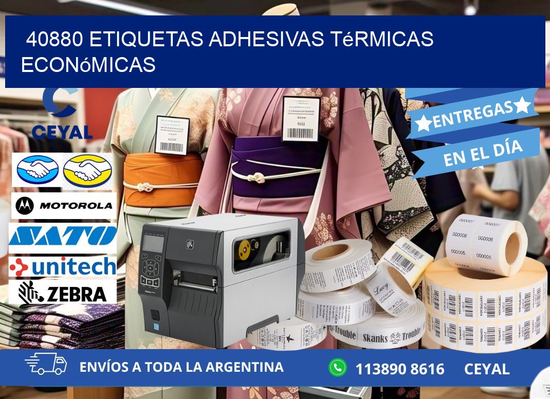 40880 etiquetas adhesivas térmicas económicas