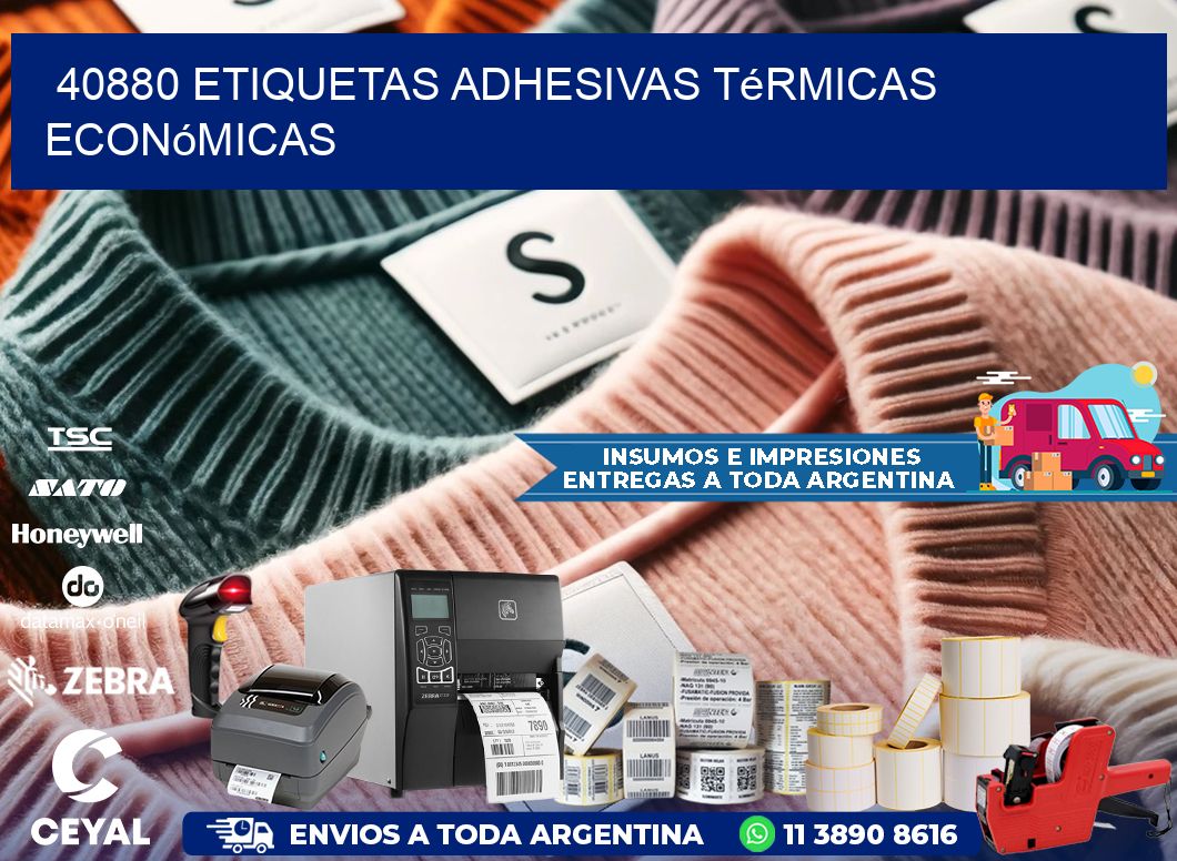 40880 etiquetas adhesivas térmicas económicas