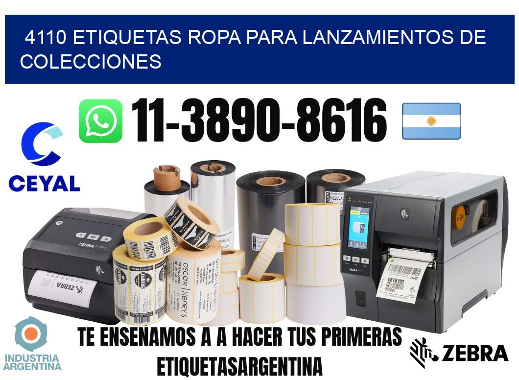 4110 Etiquetas ropa para lanzamientos de colecciones