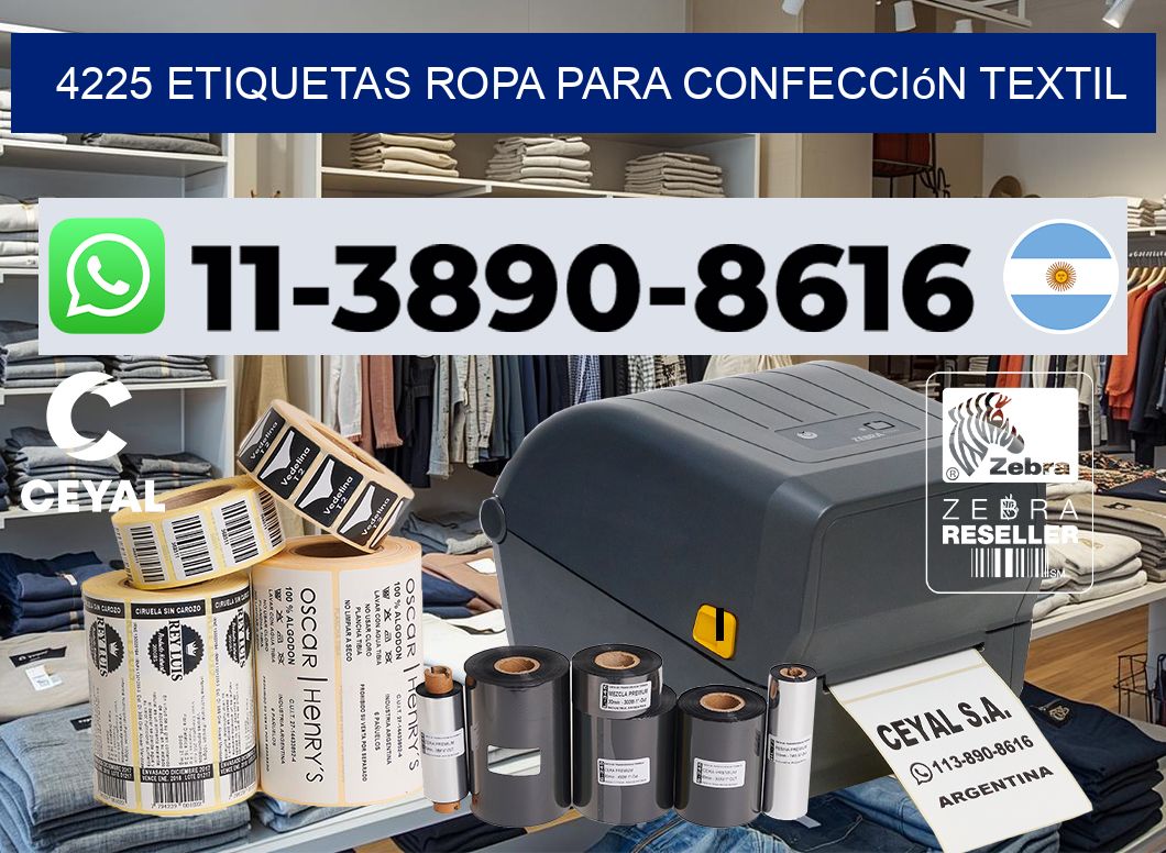 4225 Etiquetas ropa para confección textil