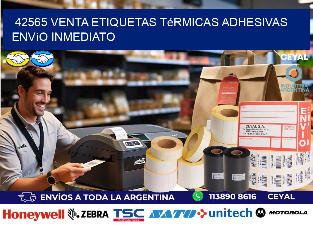 42565 venta etiquetas térmicas adhesivas envío inmediato