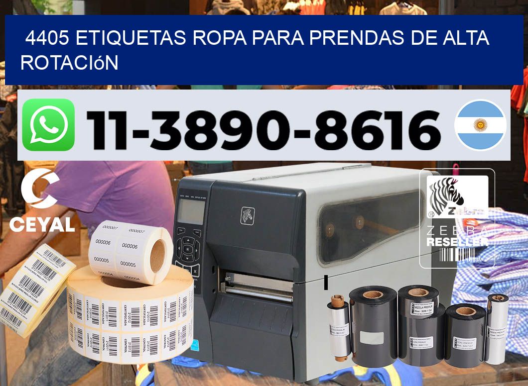 4405 Etiquetas ropa para prendas de alta rotación