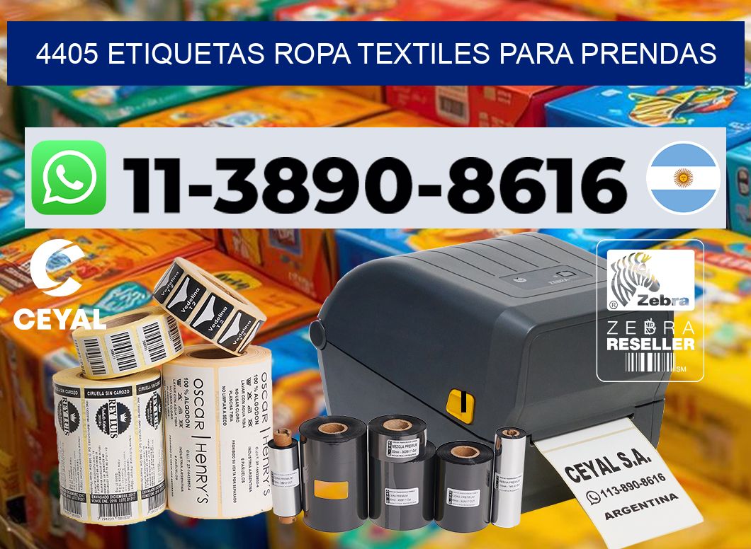 4405 Etiquetas ropa textiles para prendas