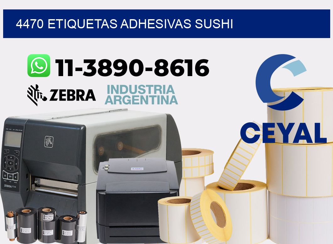 4470 etiquetas adhesivas sushi