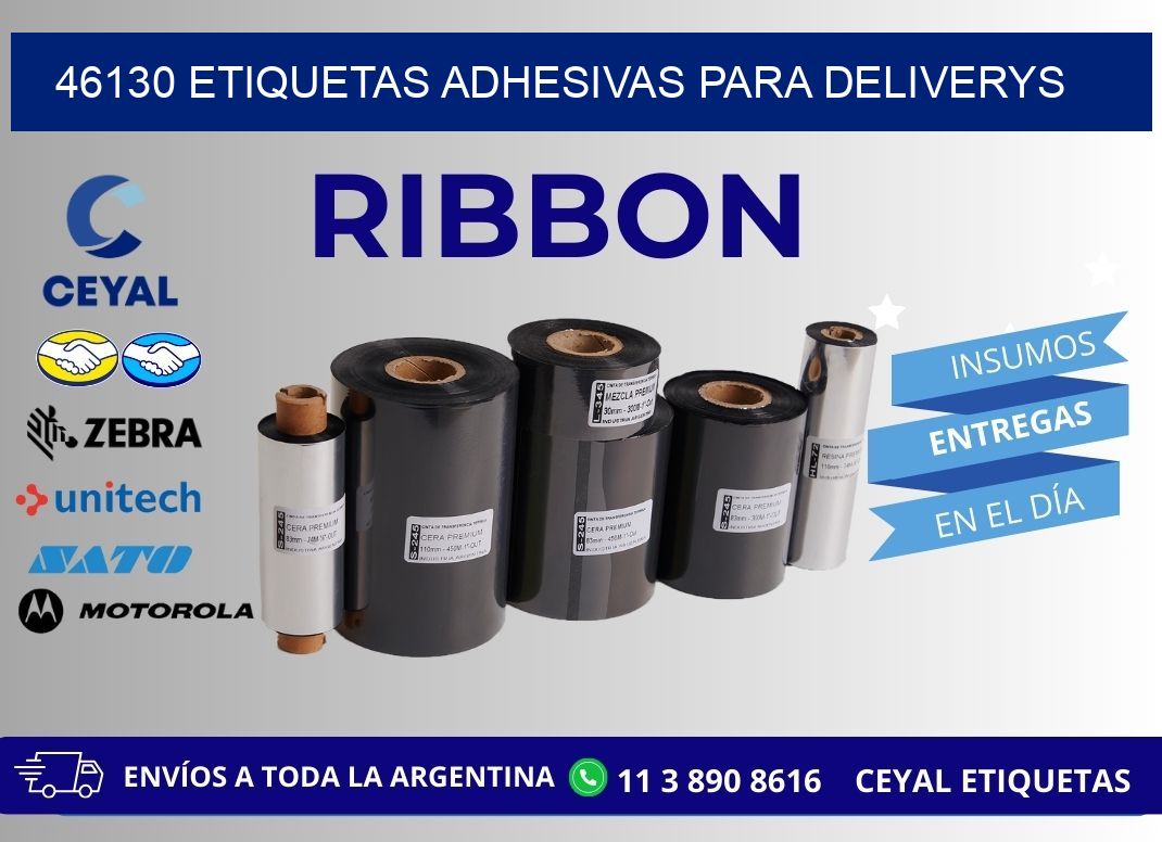 46130 etiquetas adhesivas para deliverys