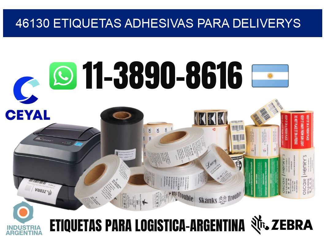46130 etiquetas adhesivas para deliverys