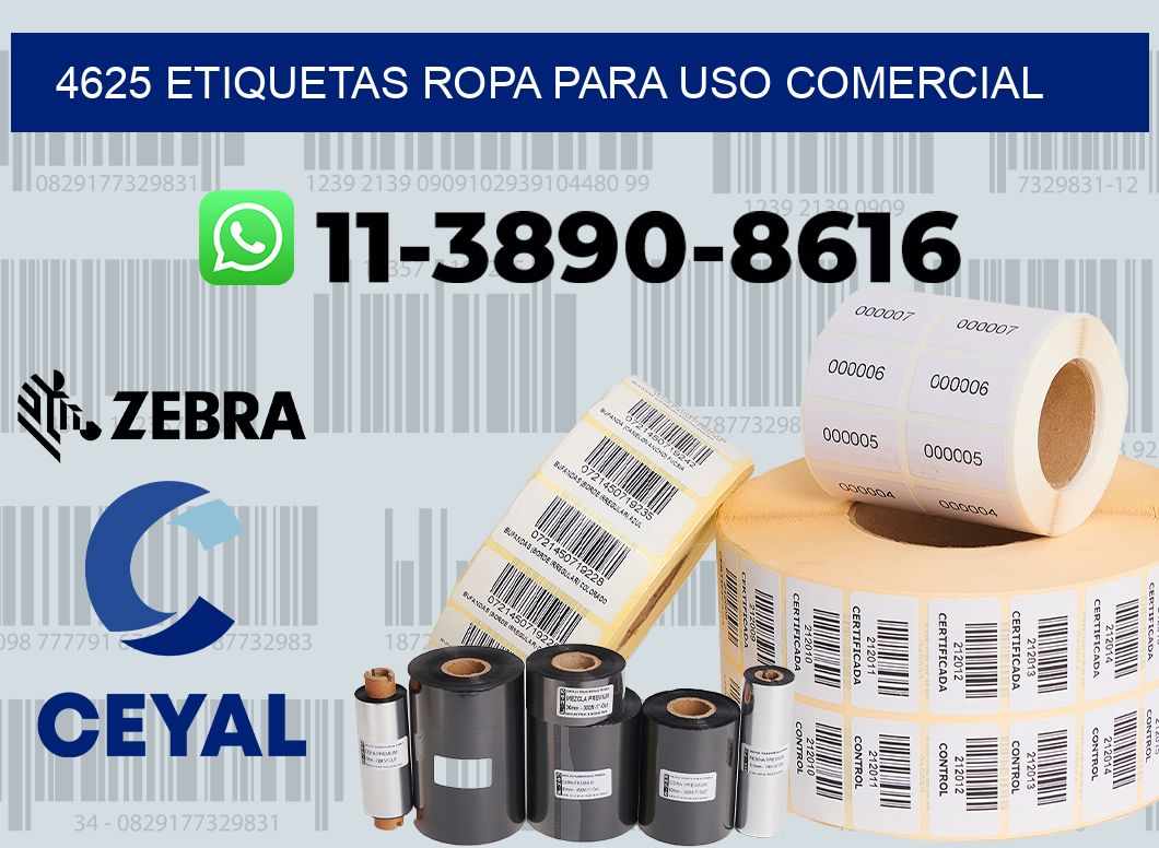 4625 Etiquetas ropa para uso comercial