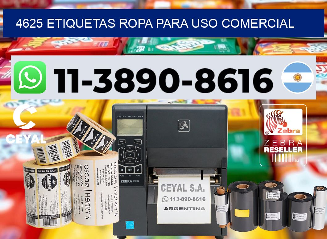 4625 Etiquetas ropa para uso comercial