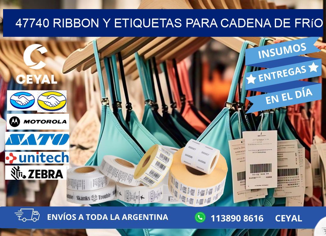 47740 ribbon y etiquetas para cadena de frío