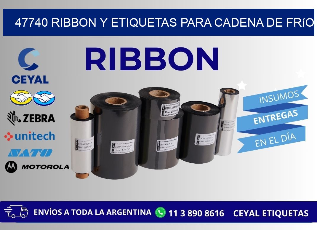 47740 ribbon y etiquetas para cadena de frío