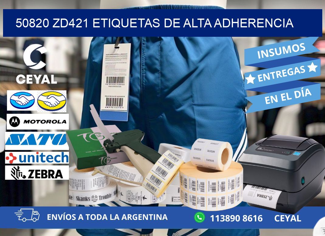 50820 zd421 etiquetas de alta adherencia
