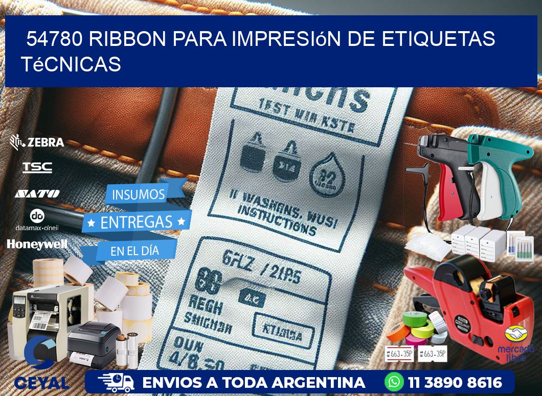 54780 ribbon para impresión de etiquetas técnicas