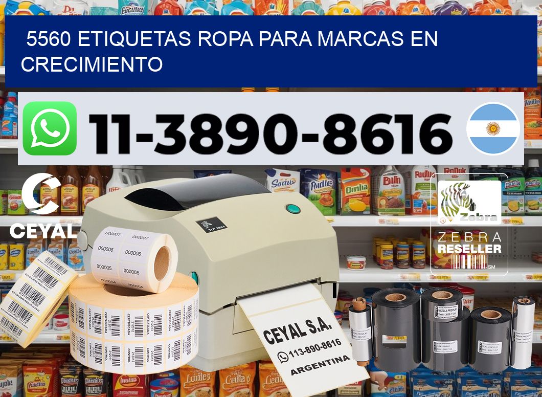 5560 Etiquetas ropa para marcas en crecimiento