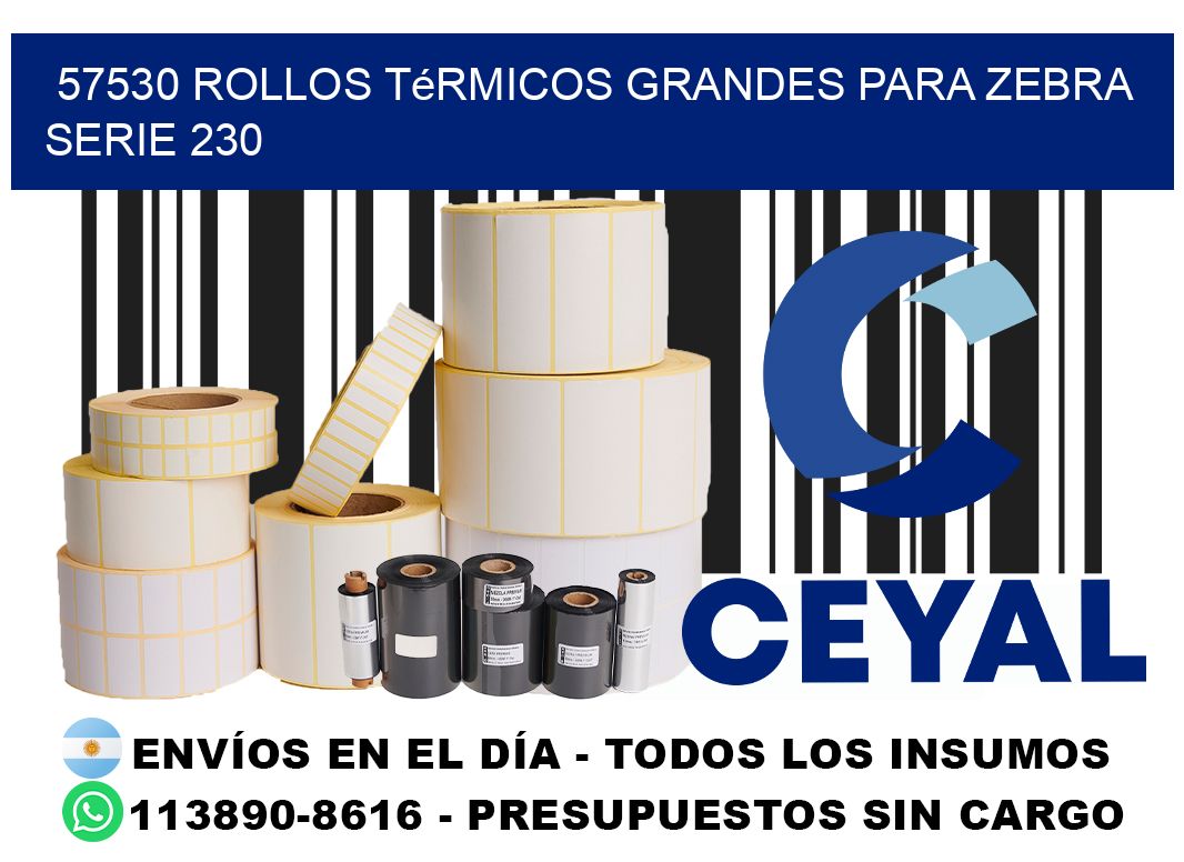 57530 rollos térmicos grandes para zebra serie 230