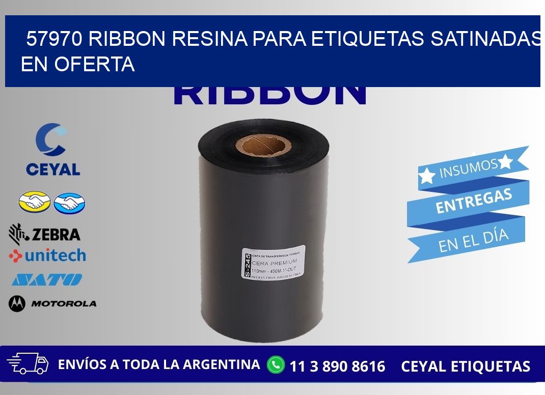 57970 ribbon resina para etiquetas satinadas en oferta